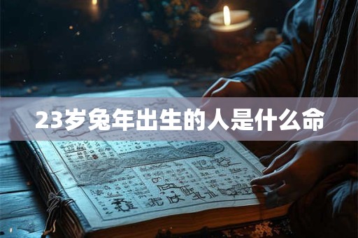 23岁兔年出生的人是什么命