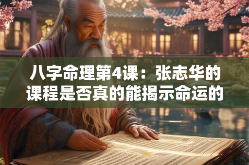 八字命理第4课：张志华的课程是否真的能揭示命运的奥秘