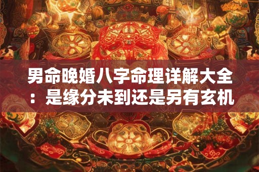 男命晚婚八字命理详解大全：是缘分未到还是另有玄机
