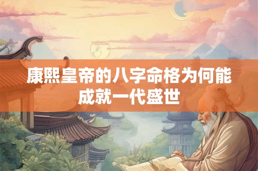 康熙皇帝的八字命格为何能成就一代盛世