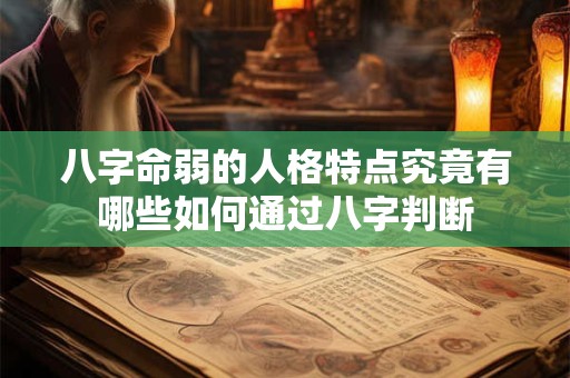 八字命弱的人格特点究竟有哪些如何通过八字判断