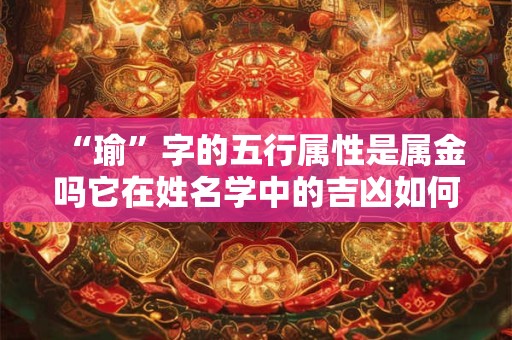 “瑜”字的五行属性是属金吗它在姓名学中的吉凶如何判断
