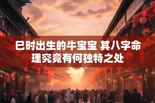 巳时出生的牛宝宝 其八字命理究竟有何独特之处