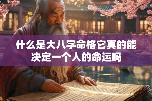 什么是大八字命格它真的能决定一个人的命运吗