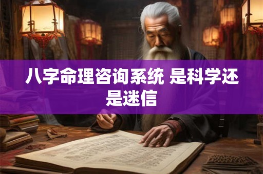 八字命理咨询系统 是科学还是迷信