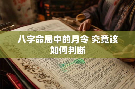 八字命局中的月令 究竟该如何判断