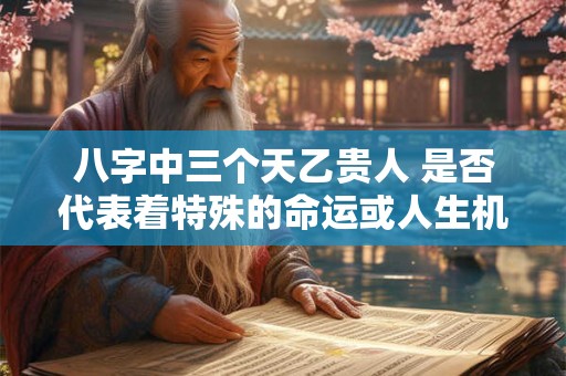 八字中三个天乙贵人 是否代表着特殊的命运或人生机遇