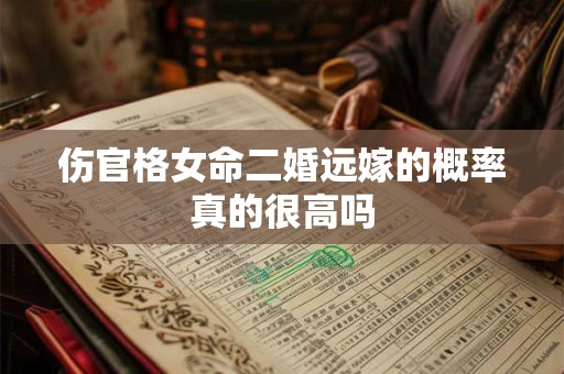 伤官格女命二婚远嫁的概率真的很高吗