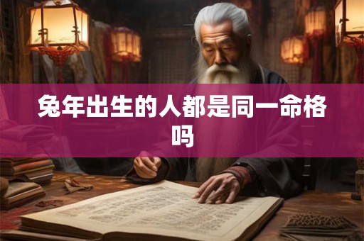 兔年出生的人都是同一命格吗