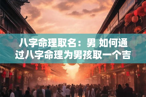 八字命理取名：男 如何通过八字命理为男孩取一个吉祥旺运的名字