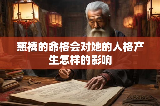 慈禧的命格会对她的人格产生怎样的影响