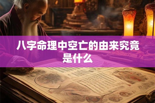八字命理中空亡的由来究竟是什么