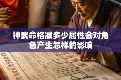 神武命格减多少属性会对角色产生怎样的影响