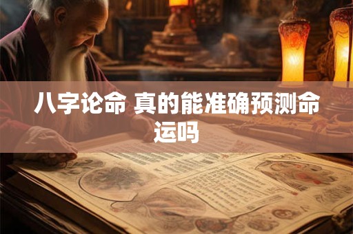 八字论命 真的能准确预测命运吗