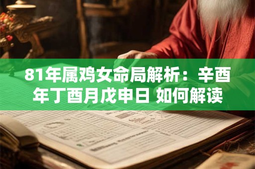 81年属鸡女命局解析：辛酉年丁酉月戊申日 如何解读