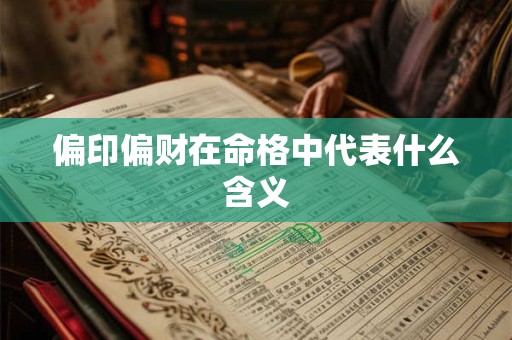 偏印偏财在命格中代表什么含义