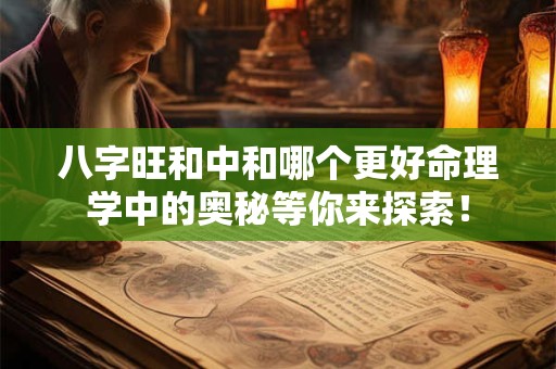 八字旺和中和哪个更好命理学中的奥秘等你来探索！