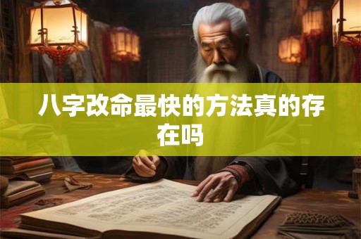 八字改命最快的方法真的存在吗