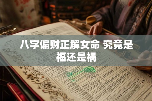 八字偏财正解女命 究竟是福还是祸