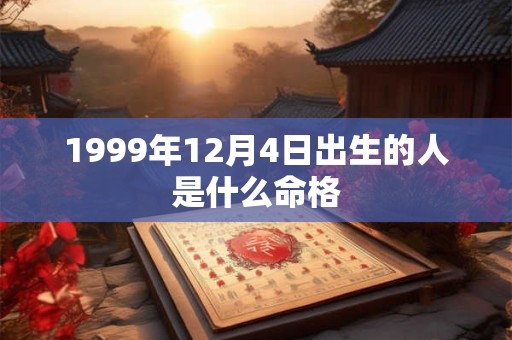 1999年12月4日出生的人是什么命格