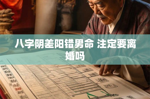 八字阴差阳错男命 注定要离婚吗