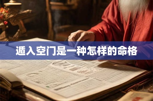 遁入空门是一种怎样的命格