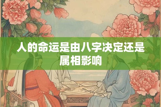 人的命运是由八字决定还是属相影响