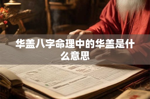 华盖八字命理中的华盖是什么意思