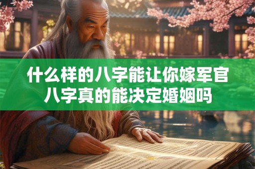 什么样的八字能让你嫁军官八字真的能决定婚姻吗