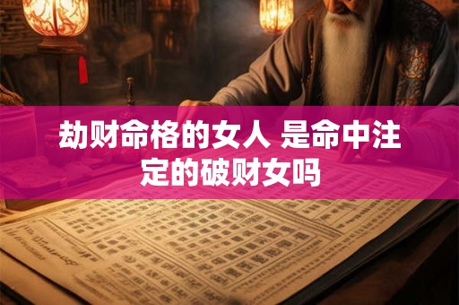 劫财命格的女人 是命中注定的破财女吗