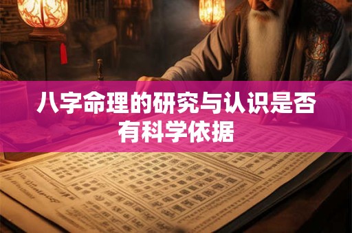 八字命理的研究与认识是否有科学依据
