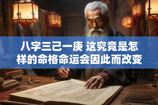 八字三己一庚 这究竟是怎样的命格命运会因此而改变吗