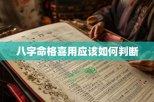 八字命格喜用应该如何判断