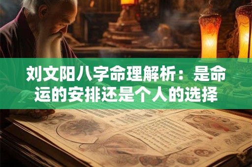 刘文阳八字命理解析：是命运的安排还是个人的选择