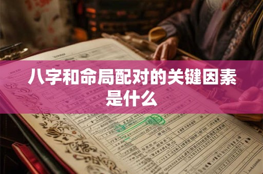 八字和命局配对的关键因素是什么