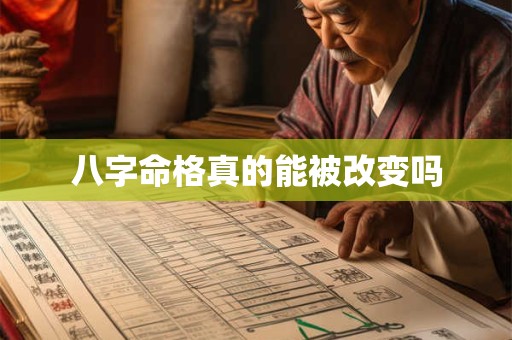 八字命格真的能被改变吗 八字命格真的能被改变吗