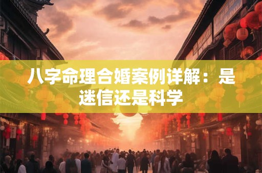 八字命理合婚案例详解：是迷信还是科学