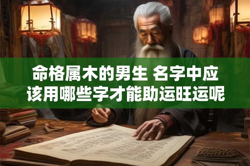 命格属木的男生 名字中应该用哪些字才能助运旺运呢
