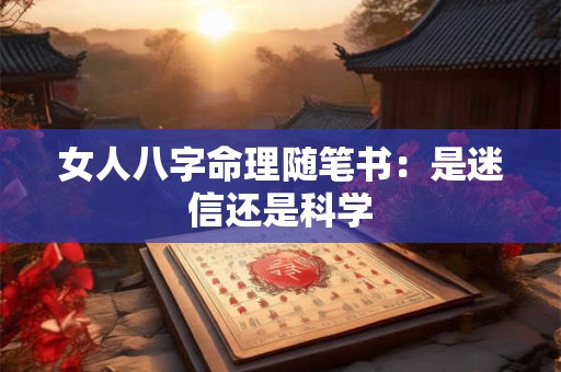 女人八字命理随笔书：是迷信还是科学