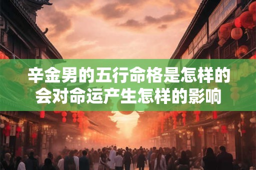 辛金男的五行命格是怎样的会对命运产生怎样的影响
