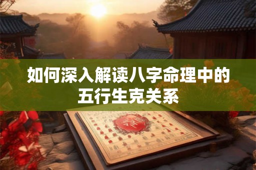 如何深入解读八字命理中的五行生克关系