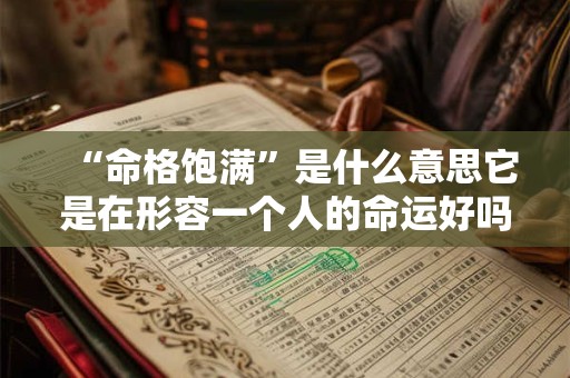 “命格饱满”是什么意思它是在形容一个人的命运好吗