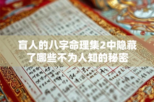 盲人的八字命理集2中隐藏了哪些不为人知的秘密 盲人的八字命理集2中隐藏了哪些不为人知的秘密