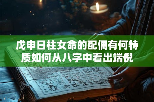戊申日柱女命的配偶有何特质如何从八字中看出端倪
