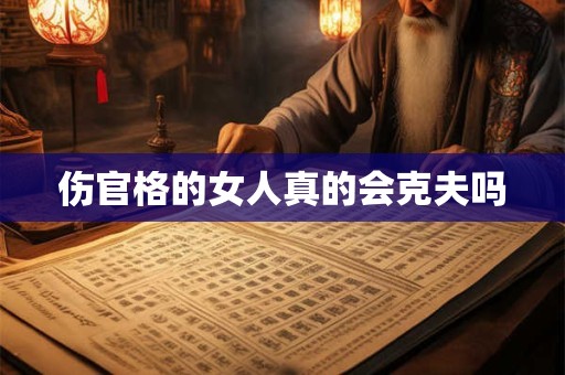 伤官格的女人真的会克夫吗