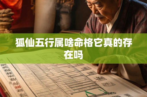 狐仙五行属啥命格它真的存在吗
