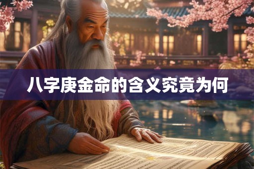 八字庚金命的含义究竟为何