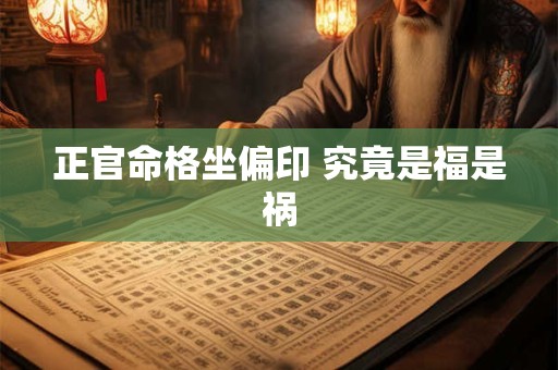 正官命格坐偏印 究竟是福是祸
