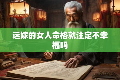 远嫁的女人命格就注定不幸福吗