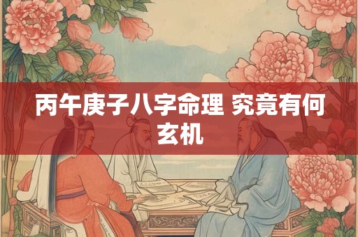 丙午庚子八字命理 究竟有何玄机